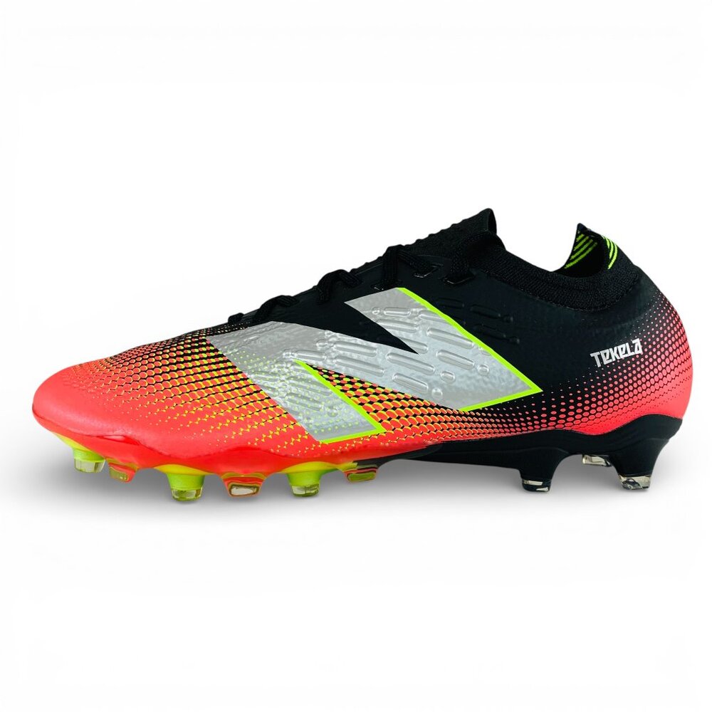 New Balance Tekela Pro Low Laced FG v4+ Black Orange Men Soccer Cleats ST1FLI45
